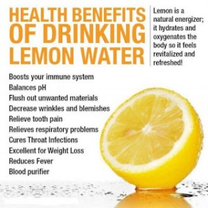 Health Benefits of Drinking Lemon Water from SkinnyDiva.
