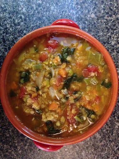 Lentil Soup with Spinach