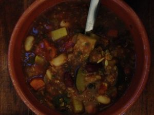 Plant-Based Minestrone Soup with Quinoa
